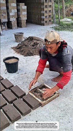 How Concrete Bricks Are Made by Hand | Amazing Brick Manufacturing Process
