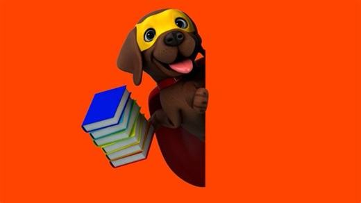 Dog, Labrador, Books. Free Stock Video