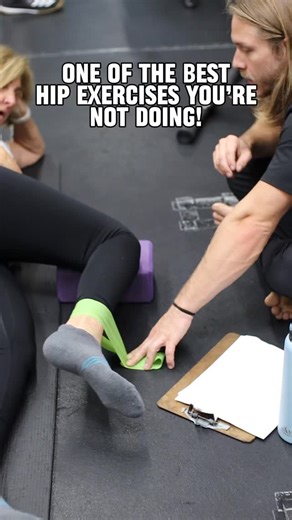 The TFL (Tensor Fasciae Latae) helps with hip flexion (lifting the knee) and internal rotation of the hip. This muscle is often overused but rarely strengthened. Incorporating banded internal rotations is an effective way to activate it before workouts or to support hip and even knee rehab. It’s simple, low impact, and can be done anywhere with just a resistance band. - #fitness #vettedtrainers #hiprehab #hipinjury #bandexercises #stronghips #rehab #hippain #rangeofmotion #mobility #hipsurgery #