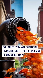 Fish were found swimming in a puddle next to a fire hydrant in Brooklyn, NYC. Eyewitness Max David rescued the fish and transferred them to a rescue center. Reports suggest the fish were placed there as a protest against local infrastructure issues. #nyc #fish #fire #hydrant #goldfish #brooklyn | CGTNEurope