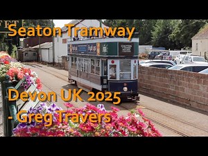 Seaton Tramway, Devon, UK old style narrow gauge tramway, ride to the River Axe Wetlands, July 2025