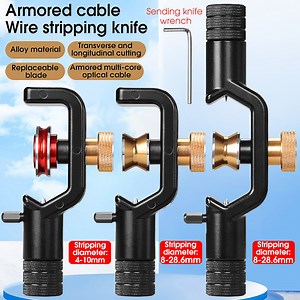[Hot Item] Armored Wire Stripper 4-10mm 8-28mm Optical Cable Slitter Fiber Optic Stripping Tool Jacket Slitter Sheath Cutter