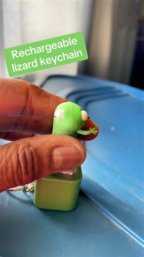 Rechargeable Lizard Keychain with LED Light