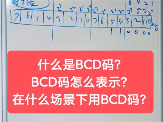 什么是BCD码？BCD码怎么表示？在什么场景下用BCD码？