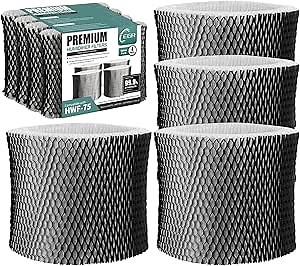 EGR HWF75 Humidifier Filter for Holmes HWF72, HWF75CS, HWF75PDQ-U, Filter D. Compatible with Sunbeam SCM3501 SCM3502 SCM3656 SCM3657 SCM3609P Humidifier (4 Pack)