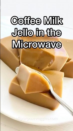 ☕️ Easy Coffee Milk Jello - How to Make Jello from Scratch in the Microwave #jello #coffeelovers