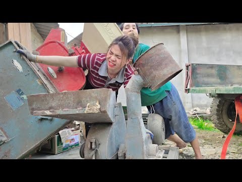 Female mechanic: Bought a long-abandoned rice milling machine for 15 million VND.