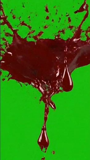 Blood Splashing VFX Green Screen Animation.