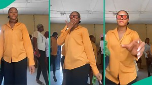 "Una no dey fear o": Female student making video reacts as lecturer enters class