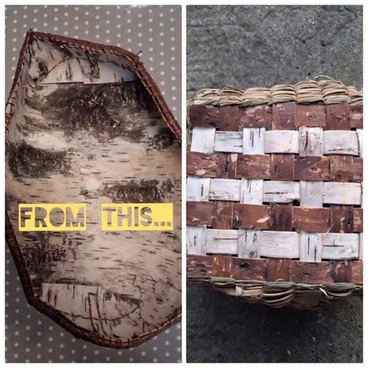I made a birchbark container while we were canoeing in Sweden earlier in the year. It was a bit rushed and then wasn't helped by being crammed into a dry bag for 2 days. I decided to take it apart and make something else! 🤍💚🤎 . Birchbark, cordyline, raffia, bindweed and salmon skin leather. . #womeninbushcraft #barkcontainer #naturalmaterials #wovenbasket #birchbark | Wildly Curious