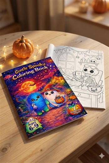 Gentle Halloween Ghost Coloring Book for Kids Ages 6–9 – Cute Not Scary Spooky Coloring Activity - Etsy