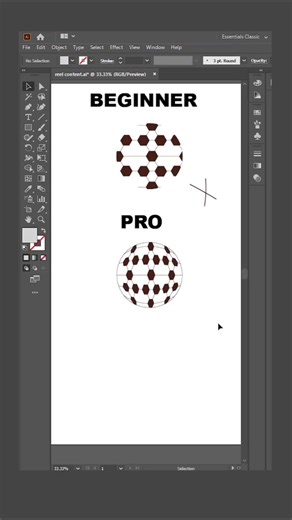 Adobe illustrator tips - how to make Football like a Pro 🔥 #shorts #illustrator