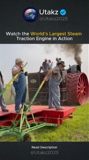 Watch the World’s Largest Steam Traction Engine in Action 🌚 #machine #interesting #shorts #sciene