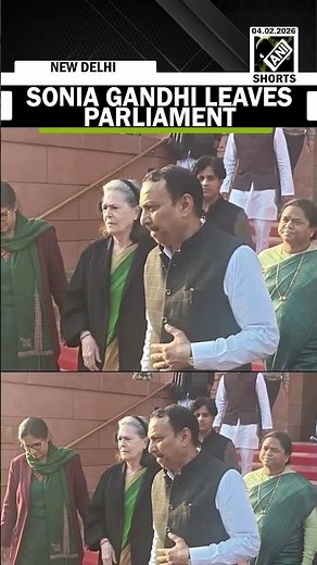 Rajya Sabha MP and Congress Leader Sonia Gandhi leaves Parliament