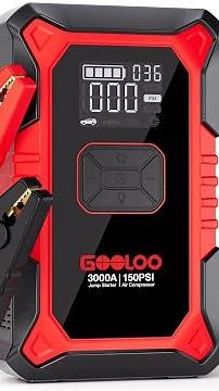 GOOLOO A3 Jump Starter with Air Compressor