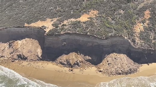 Cliff collapse along Surf Coast