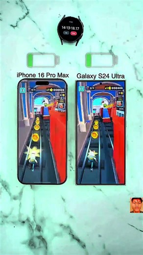 iPhone 16 Pro Max vs Galaxy S24 Ultra⚡Who Lasts Longer?👑Wait For The Test!🔥#BatteryTest #shorts