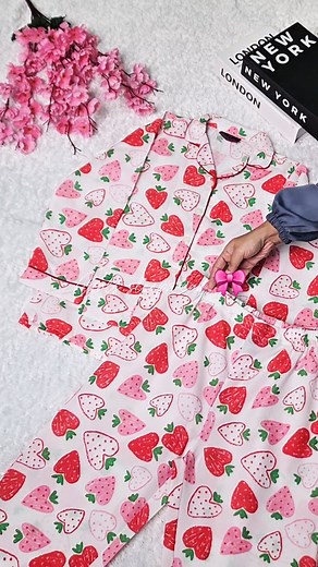 Sweet dreams just got a style upgrade! 🍓🐆🍭 From fruity fun to wild prints, our pajama party is bringing the cuteness overload. Which one’s your fave vibe—berry cute, wild child, or candy pop? 💖✨ SKU: 14522HG Rs.2,550. #KidsFashionFun #PajamaGoals #MiniStyleIcon #SleepwearStyle #BerryCute #WildDreams #CandyCrushVibes #FunkyKidsWear #PrintedPJs #CoolAndComfy #instakidsstyle | Polkadots Pakistan
