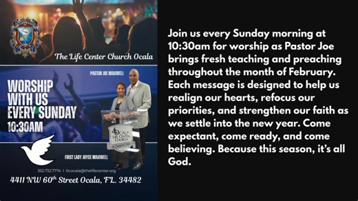 The Life Center Church Ocala Announcements for February 2026 | The Life Center Church of Ocala