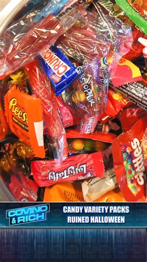 1.4K views · 30 reactions | Variety packs RUINED Halloween! We reminisced about our childhood candy hauls and realized that now everyone just hands out the same few candy bars. Happy Halloween from @stevecovino @richdavis and the @foxsportsradio crew! | Covino & Rich | Facebook