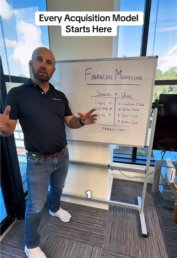 Sources and uses is the starting point of every acquisition model. In ETA and small business acquisitions, your financial model begins with: • SBA or conventional loans • Seller notes • Equity contributions • Cash at close • Deal costs and working capital If sources = uses, you’re ready to build the model. Learn financial modeling, ETA, and SBA acquisition strategy with SMBootcamp. 👉 Visit SMBootcamp.co #FinancialModeling #ETA #EntrepreneurshipThroughAcquisition #BusinessAcquisition #SmallBusin