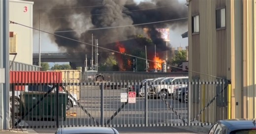 Crews contained grass fire near Fear Factory, no injuries