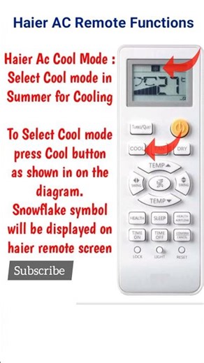 Haier Ac Remote Functions #shorts #short #youtubeshorts