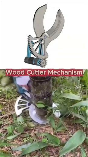 😱🙄How Powerful Wood Cutter Mechanism | Heavy Duty Bamboo Cutting Tool 🤔 #shorts