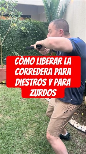 How to release the slide for right-handed and left-handed users