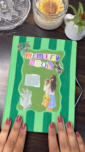 Decorated aesthetic cover in 1min 😱#journaling #shorts