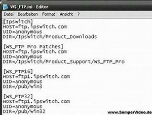 WS-FTP Login und Passwort in Google finden