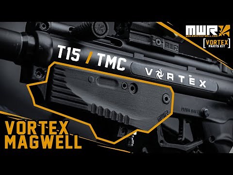 MWR Paintball - Vortex to T15 / TMC Magwell - Assembly video