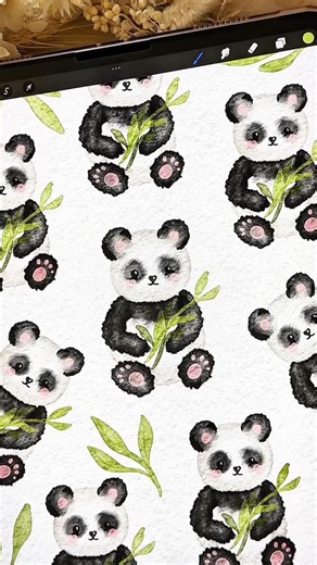 Brush with Bree | Procreate Brushes & Digital Art | how to draw a simple watercolour panda on procreate on the iPad with this beginner digital art tutorial 🐼🐼 The brushes im using are part... | Instagram