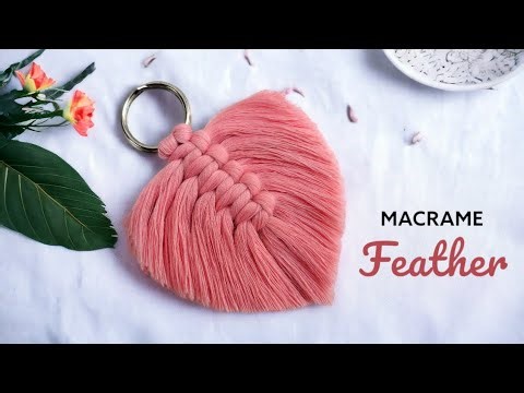 Macrame Feather Keychain 💙