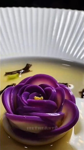 Flower Made of Egg Colored with Dragon Fruit 🌸🥚💗 Natural Food Art