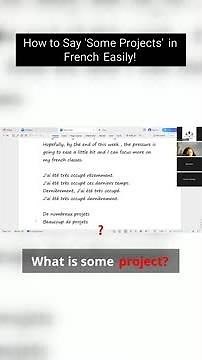 Master the Art of 'Some Projects' in French! 🇫🇷