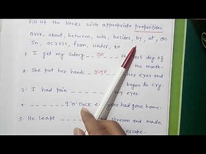 Prepositions GRAMMAR ( B.A 1styear,2nd year and 3rd year)