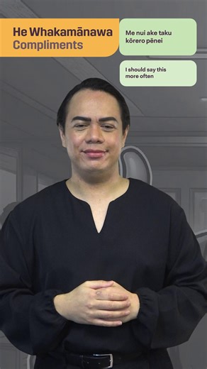 💬 Give a compliment in te reo Māori. Kind words uplift and connect us. Sharing compliments in te reo is a beautiful way to show manaakitanga and strengthen the language in everyday moments. Let’s celebrate each other - in te reo. https://nzsignlanguage.nz/resources/trilingual-resources/ #ReoMaori #NZSL | Deaf Aotearoa
