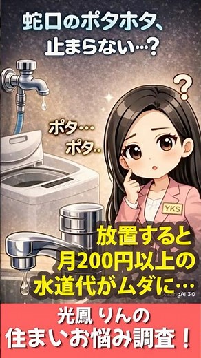 【蛇口からポタポタ…】放置したら○○円損する！水漏れの原因と正しい対処法を解説#蛇口水漏れ #水回りトラブル