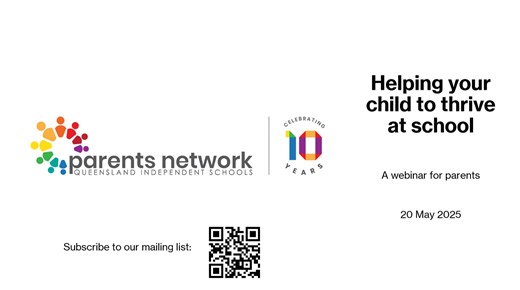 Helping Your Child to Thrive at School - a webinar for parents