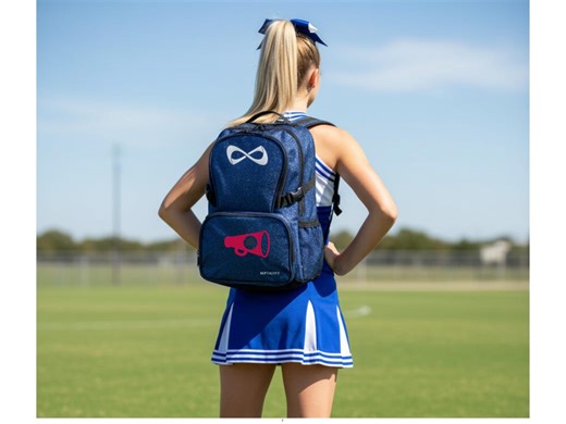 Personalized Nfinity Blue Sparkle Cheer Backpack | Full Size Custom Cheer Bag | Choose Your Design | Embroidered Name - Etsy