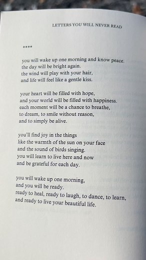 You will be ready ❤️ ready to live your beautiful life From the poetry book Letters You Will Never Read Available in the link in bio #poetry #poems #booksofinstagram #poemsdaily #bookstoread #booklovers #bookrecommendations | Hanna Shebar