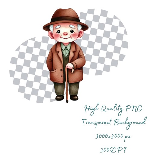 Senior Citizen Clipart Watercolor for National Senior Citizen Day. Perfect for Celebrations. Ideal for Senior Events Beautiful Illustrations - Etsy