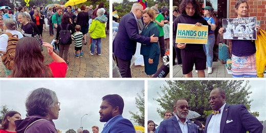 Lt. Gov. Earle-Sears Has Contentious Interview on CNN; Board Keeps GMU Prez as Supporters Turn Out at GMU