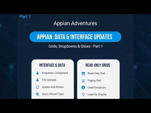 Appian Adventures: Dynamic Grids, Dropdowns & Updates (Part 1)