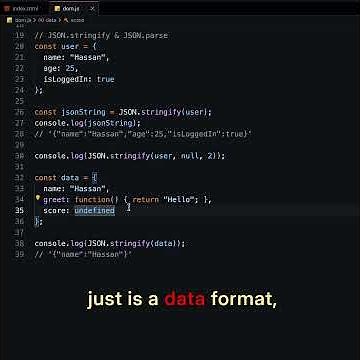 JSON.stringify & JSON.parse | #javascript #coding #frontendcourse