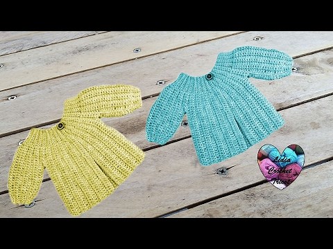 Jacket all sizes crochet (english subtitles) 1/2