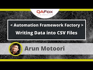 Writing Data into CSV File (Framework Factory - Session 3)