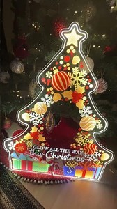 Review Christmas Tree Acrylic LED holiday sign