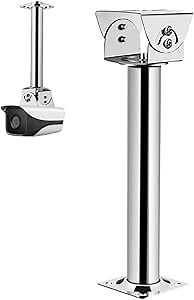 Stainless Steel Security Camera Wall Ceiling Mounting Bracket, Adjustable Universal Camera Wall Bracket for CCTV Security Cameras/IP Cameras/Dom for Surveillance Camera (I-Type 30cm/11.8")